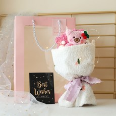 Kidrun 娃娃花束 熊熊 + 購物袋, 粉紅色, 1個