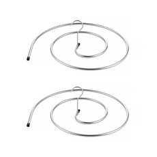 Market A 螺旋形棉被晾曬不鏽鋼衣架, 銀色, 2個