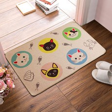 알럽홈 큐티 논슬립 다용도 매트 40 x 60 cm, 고양이, 1개