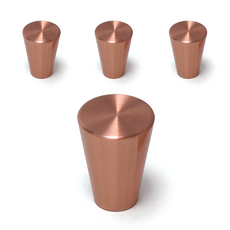 圓錐形狀櫥櫃把手 玫瑰金色 4入組, 1套