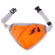 메리길드 허리 힙색 여행용 벨트 크로스 슬링백, 오렌지