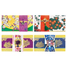 From&To 黃金花朵傳統信封4件組, FB211-5(信封), FB211-6(信封), FB222-5(信封), FB222-6(信封),, 1套