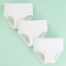 女童白色棉質三角內褲3件組
