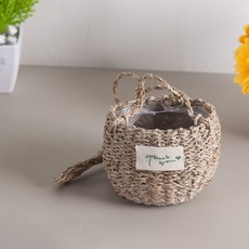 flowertree 人造花 Jutti 圓形吊籃花盆, 1個, 混合色