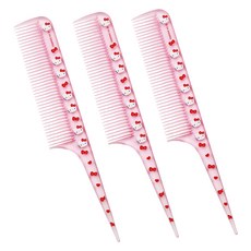 beautyhome 迷你尖尾梳, 3個, Hello Kitty 透明粉紅色