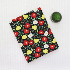 BED&DECO 山茶花圖案布料, 黑色