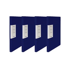 Heemang 亮面紙質彈簧文件夾 A4, 深藍色, 4個