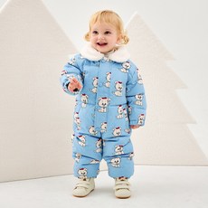 뉴키즈온 밀크베이비 큐티멍멍이 마이크로젤 방한스키수트