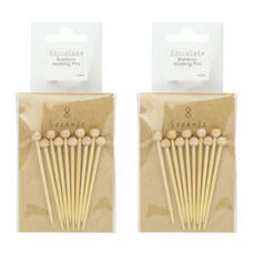 Seeknit 竹製圓頭針 10入, 2包, 淺木色