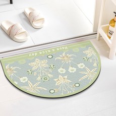 P31 珪藻土花朵圓形地墊 A, 混合顏色, 1個