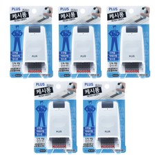 PLUS 防止個人信息洩露滾子郵票現金乒乓球 IS-500CM-KR 白色, 黑色的, 5個