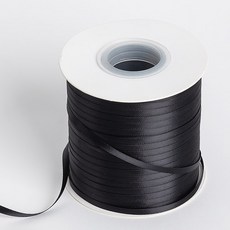 joyparty 大容量高密度緞帶 5mm, 黑色, 1個, 320m