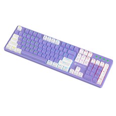 Gdevil Hypertrack LED 雙色電競有線標準型鍵盤, 紫色 + 白色, G918, 製造商軸