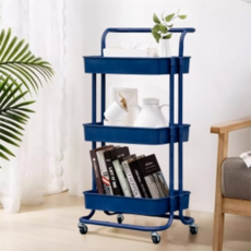 米蘭達3層層架手推車 co-00847, 海軍藍, 3層