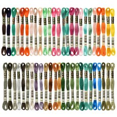 DMC 棉質繡線 25號 50色組, 938 至 3045, 8m