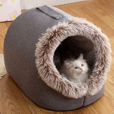 DING DONG PET 寵物長托特躲貓貓屋, 深灰色, 1個