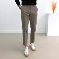 남성용 빠델 빅사이즈 일자 슬림핏 반밴딩 면바지