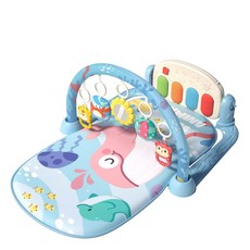 Oli Bli 新生兒遊戲墊 嬰兒健身架, 海底鯨魚朋友