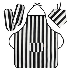 The Happy 兒童頸掛式圍裙 + 頭巾 + 袖套組 條紋