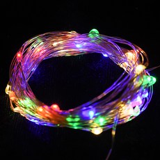 PARTYHAE LED 100燈 線燈串 電池防水盒 燈泡, 彩色