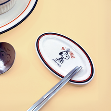 Bo friends 史努比復古軍旅風餐具架, 1個, 白色