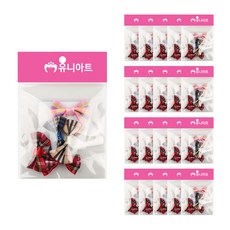 Uniart 經典格紋緞帶 5入, 20個, 混合