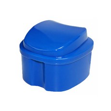 Market A Denture Silver 假牙收納盒, 藍色, 1個