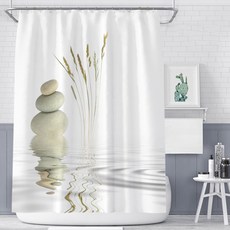 Floz 風景風格防水浴室浴簾 A01 150 cm x 180 cm, 1個