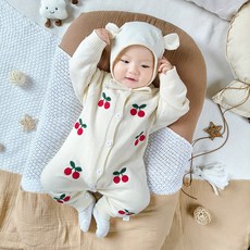 스타도어 체리 패턴 니트 우주복