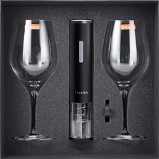 슈피겔라우 페스티발 보르도 와인잔 2p + 트레비앙 전동 와인 오프너 DM-803 + 건전지 세트, 1세트, 456ml
