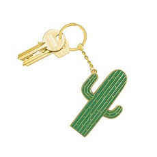Otticheu金色仙人掌鑰匙圈鑰匙圈, 混色, 1個