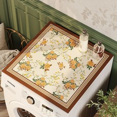 데이소이 레트로 고급스러운 세탁기 매트, 03 옐로우플라워
