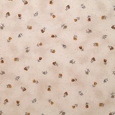 Syusyurum 花卉絎縫布料 面料, 米白色