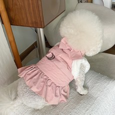 바이담수미 강아지 미떼 원피스 패딩, 핑크, 1개