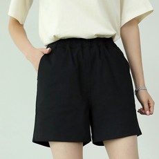 BBAE BBAE 女款鬆緊帶棉質直筒4分褲