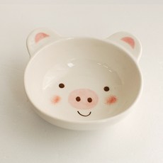 Moine天然迷你動物碗, 1個, 小豬