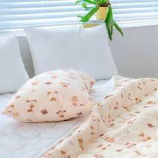 그래이불 냉기솔솔 유칼립투스 시어서커 테디베어 베개커버