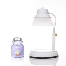 AIND 韓國製定時白色融蠟燈 + 洋基蠟燭 小 104g 套組, 檸檬薰衣草