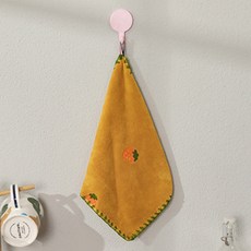 水果風情擦手巾, 黃色, 4個