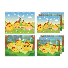 全能雞速寫本 2 x 4p 套組, 345*245mm, 20張