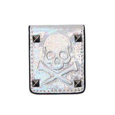 DEX 高爾夫球頭骨皮革錢夾, 全息銀