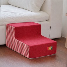 레드퍼피 반려동물 하드락 펫스텝, 버건디, 1개