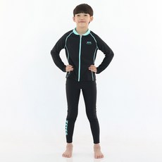 zetessport 兒童拉鍊防磨衣 + 九分水上運動緊身褲套組 2481