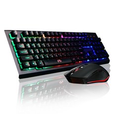 MAXTILL TRON GMK310 LED鍵盤+鼠標套裝, 黑色的, R-R-cwy-TRONGMK310M（鼠標），R-R-cwy-TRONGMK310K（鍵盤）, 一般型