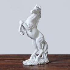 立式帥氣馬匹室內擺飾 YT_RC039, 白馬