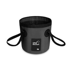 Booth Market 釣魚用折疊水桶 20L, 黑色
