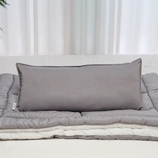 아띠블랑 양면 모달 와이드 아기 베개커버 2p + 베개속통 세트, 그레이