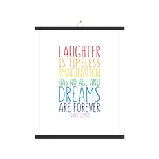 木質掛軸 + 海報 + 無痕掛勾組 Dream, 黑色