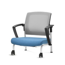 체어포커스 슬라이딩 좌식의자 C530, 블랙(팔걸이) + 그레이(등받이) + 고급 블루(방석), 1개