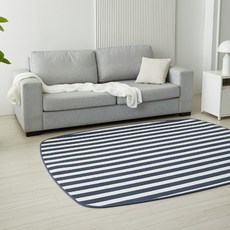 Gaongil 條紋棉花糖泡泡紗不規則地毯